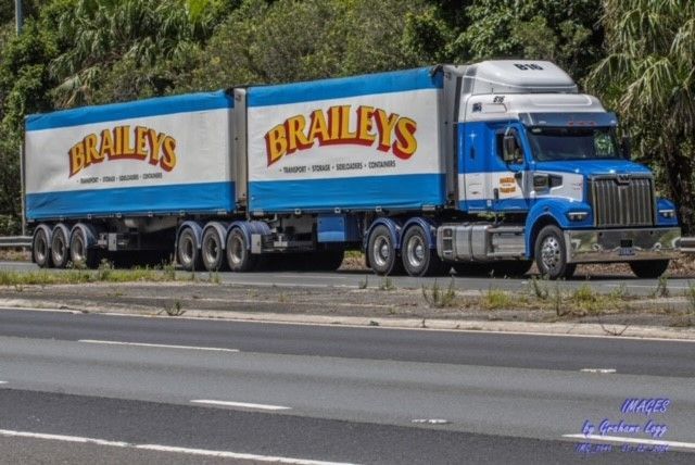 double trailer on the move