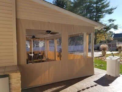 Awning Fx White With Cover - Glen Gardner, NJ - Canopy Erectors, Inc