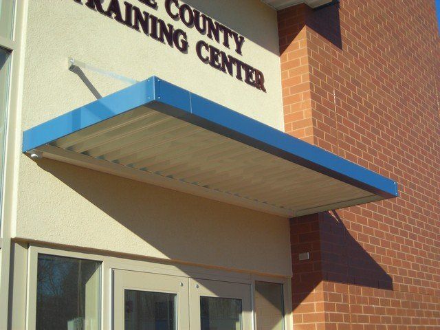 Training Center Door Awning - Glen Gardner, NJ - Canopy Erectors, Inc