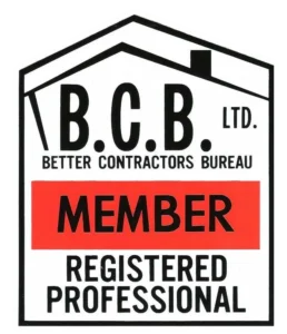 A better contractors bureau member registered professional sign