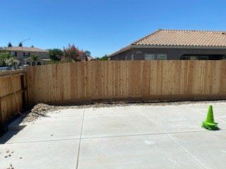 Wooden Fence With House Roof - Clovis, CA - Mac Fencing