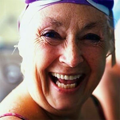 Senior woman with swimming hat — Cascade Women's Health in Portland, OR Senior woman with swimming hat — Cascade Women's Health in Portland, OR
