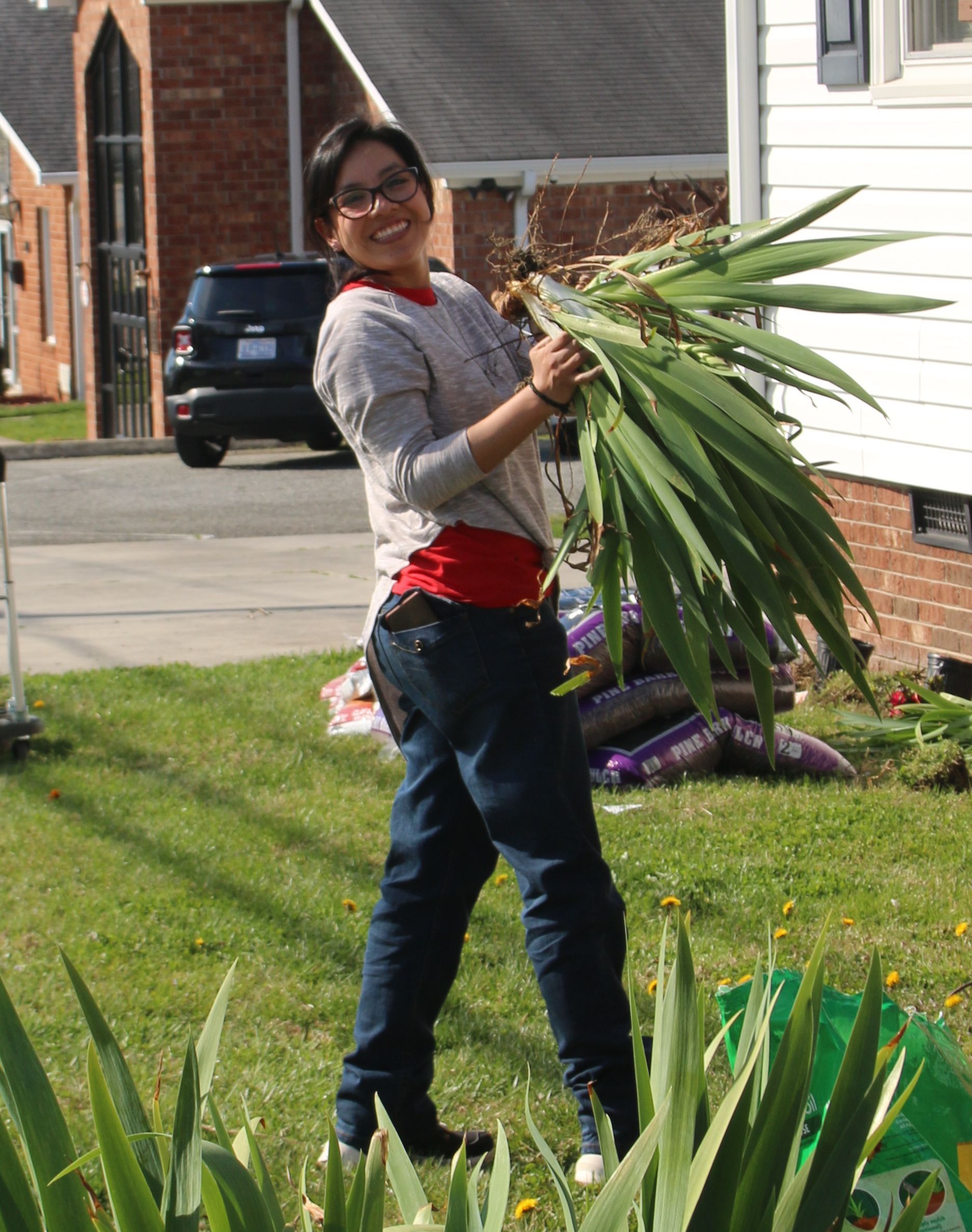 Volunteers help us keep our grounds beautiful.