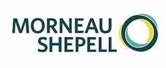 A logo for morneau shepell is shown on a white background.