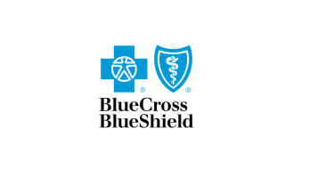 A blue cross and blue shield logo on a white background.