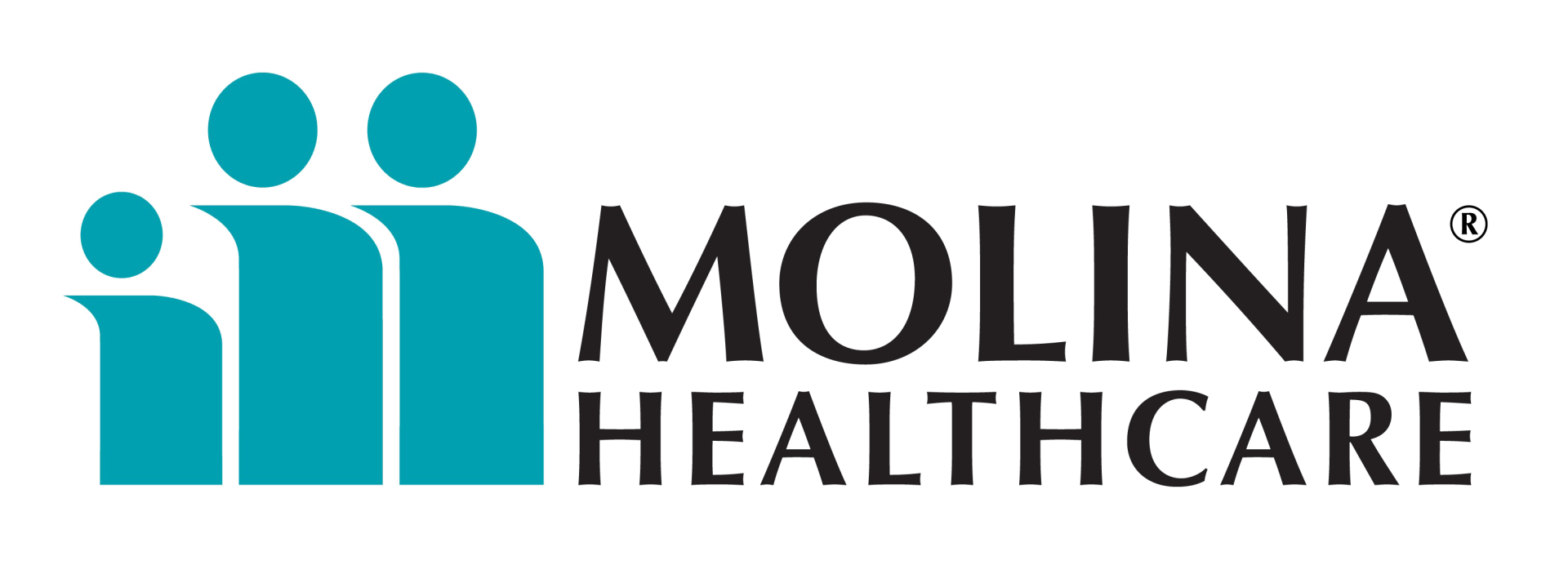 The logo for molina healthcare shows two people standing next to each other.