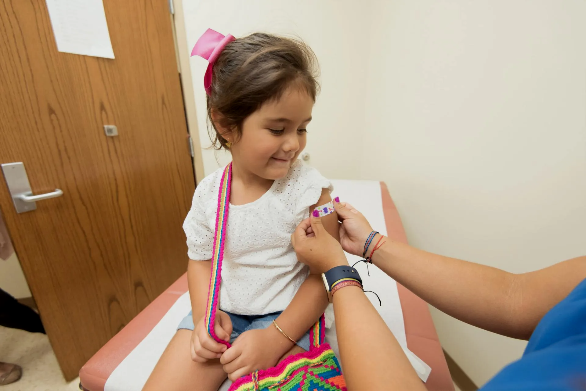 Children care being done with doctor