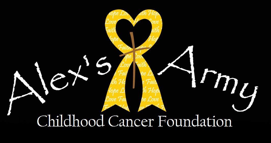 The logo for alex 's army childhood cancer foundation