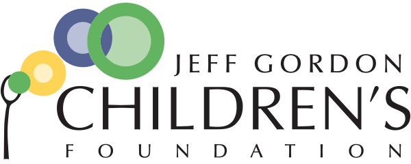 The logo for the jeff gordon children 's foundation