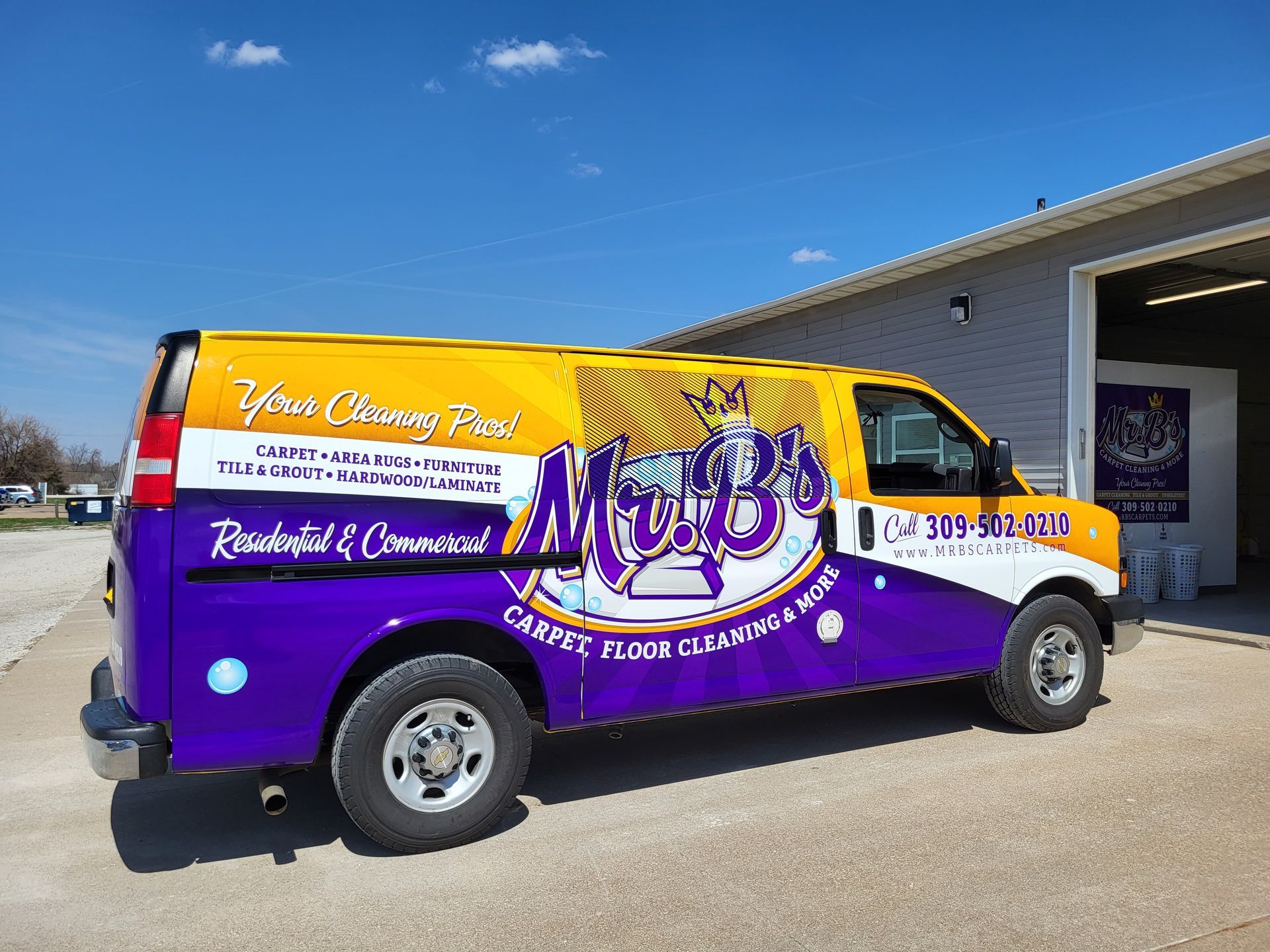 Mr. B's Carpet and Floor Cleaning Van