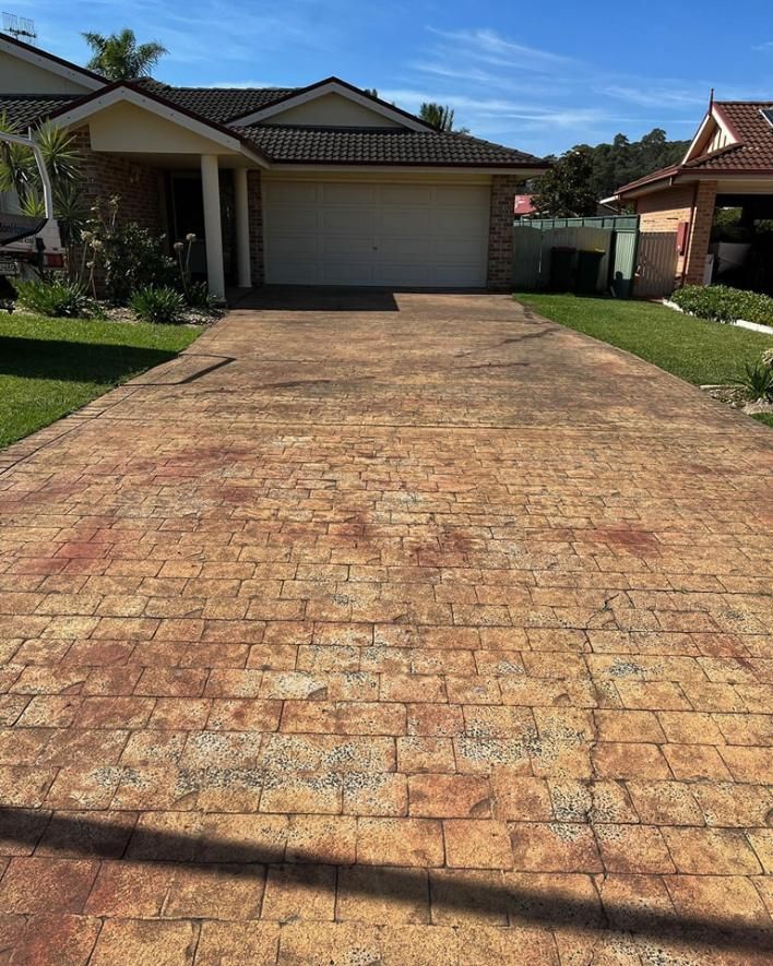 A Brick Driveway Leading To A House — Jervis Bay Pressure Washing & Property Maintenance In Nowra, NSW