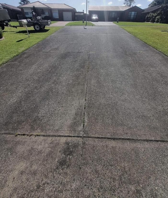 A Concrete Driveway — Jervis Bay Pressure Washing & Property Maintenance In Berry, NSW