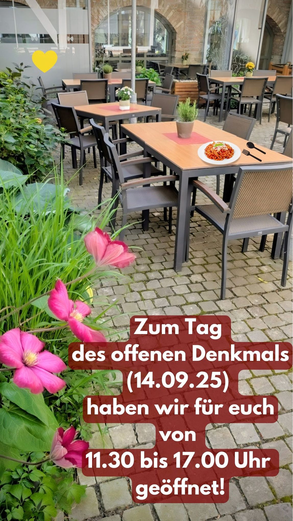 Unser gemütlicher und ruhiger Innenhof.