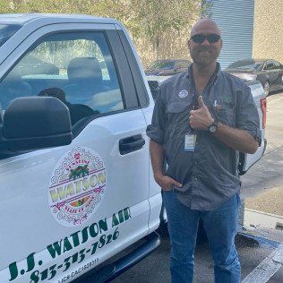 WATSON Staff Photo Near Service Car — Lithia, Fl — JS Watson Air