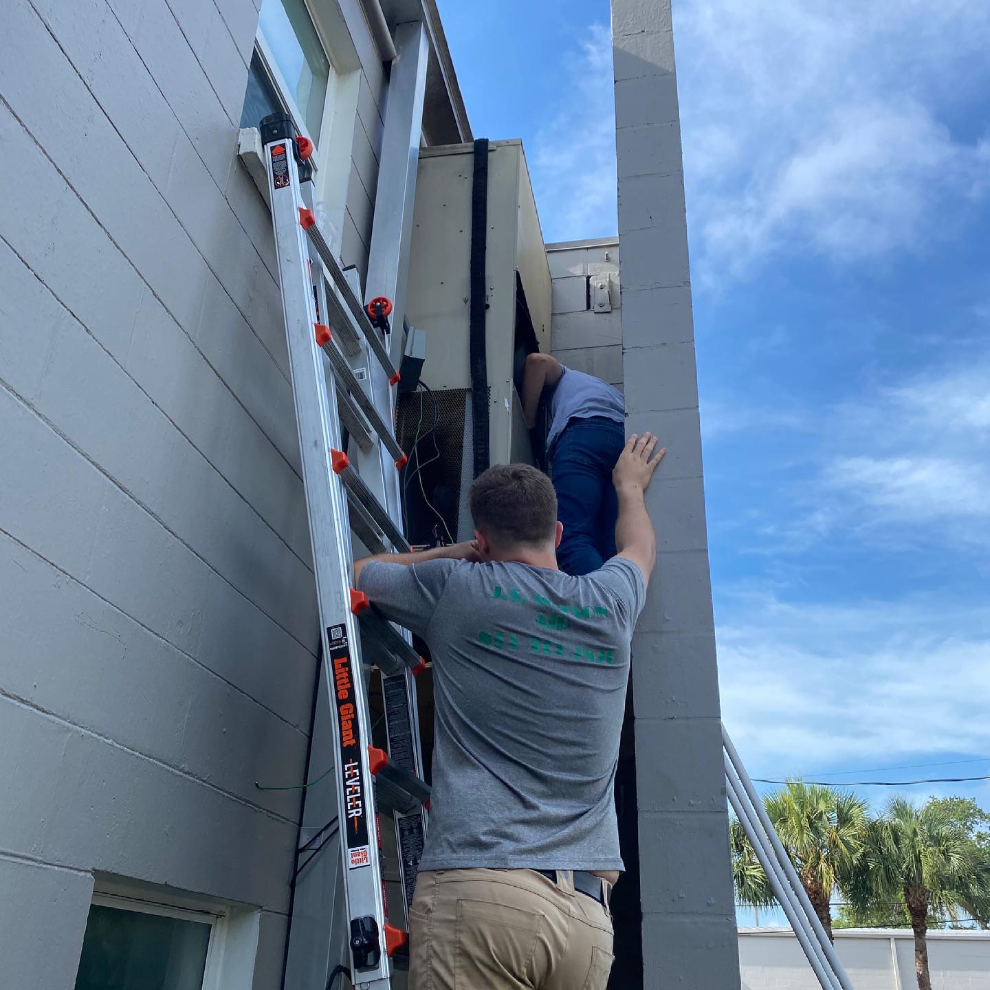 Working with Ladder — Lithia, Fl — JS Watson Air