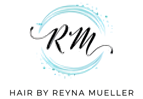 RM logo with script initials inside a teal watercolor circle, 