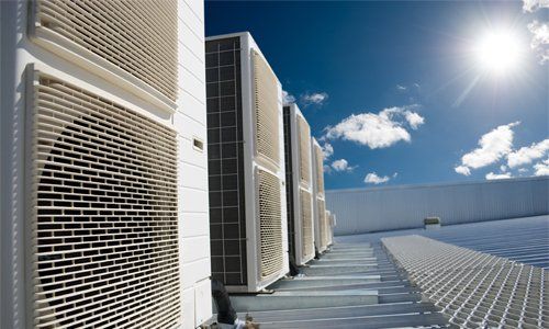 Air conditioner units with sun — Commercial Air Conditioning in Pueblo, CO