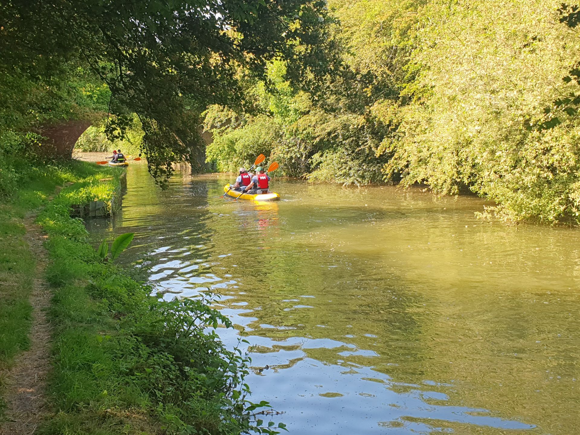 Kayakers enjoying the canal