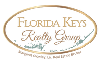 A logo for florida keys realty group with a map of florida