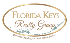 A logo for florida keys realty group with a map of florida