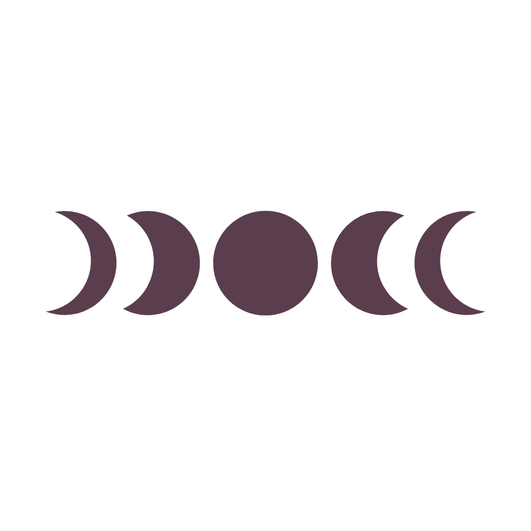moon phases from crescent to full to cresent again. 