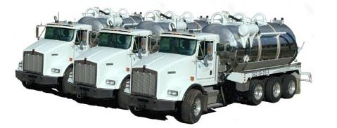 Three White Trucks – Kalamazoo, MI – Clean Earth Environmental Contracting Services