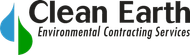 Clean Earth Environmental Contracting Services Clean Earth Environmental Contracting Services logo with blue and green water drop graphic.