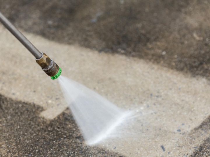 Outdoor Pressure Washing Concrete Floor