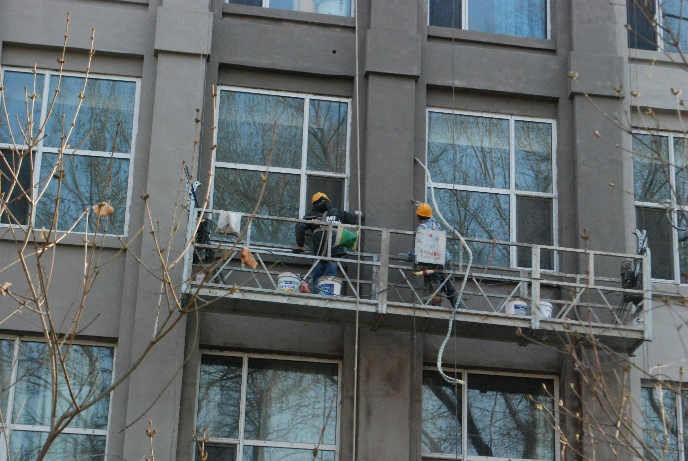 Post-construction window cleaning