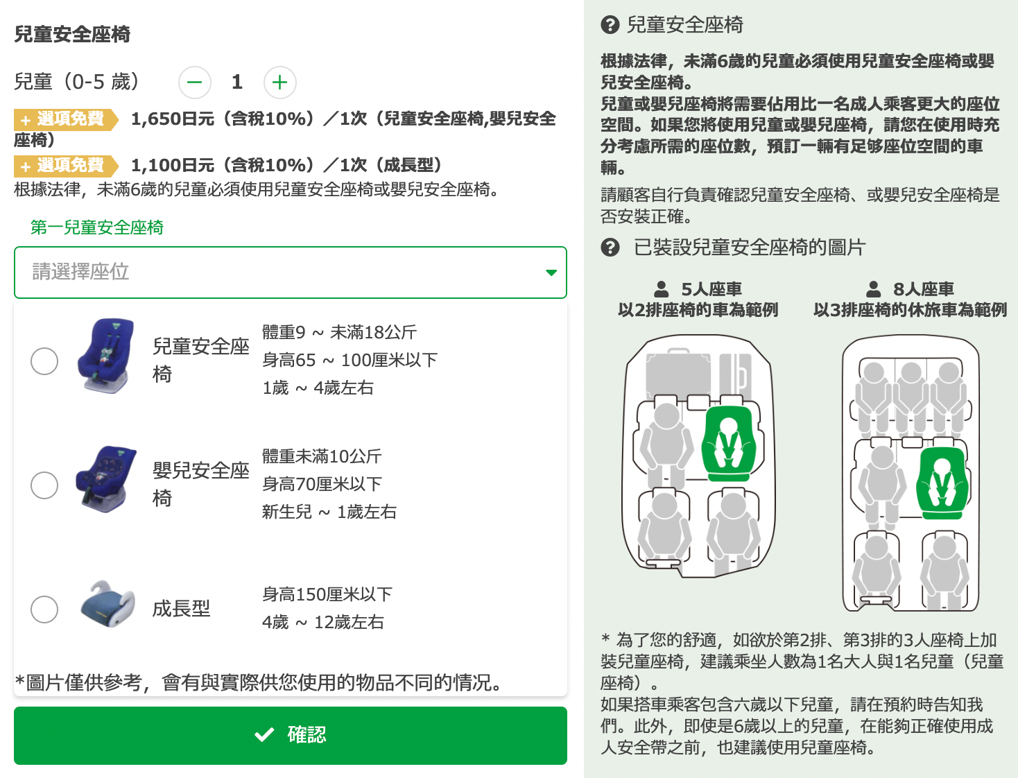 親子自駕時,別忘了在租車時選擇安全座椅唷