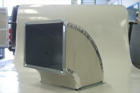 vista canalizzazioni in lamiera