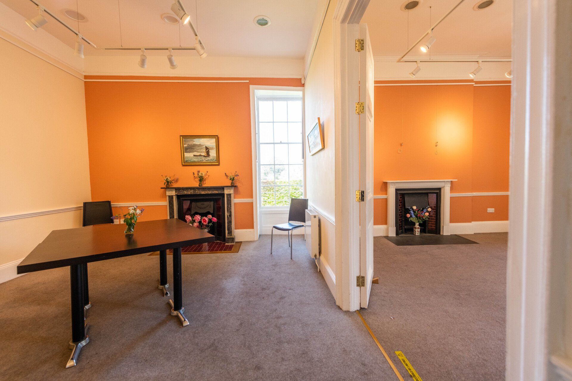 The beautiful Amyatt Room with view of both sections of the room