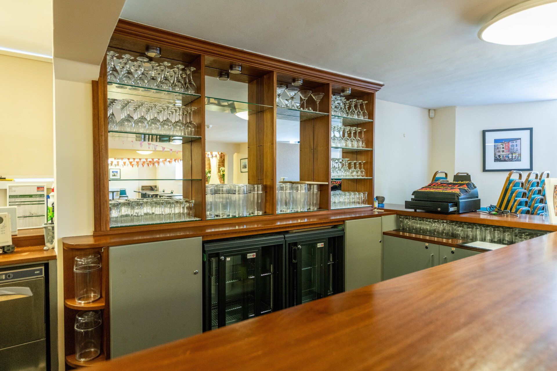 Cellar Bar view of the bar used for events, parties and weddings