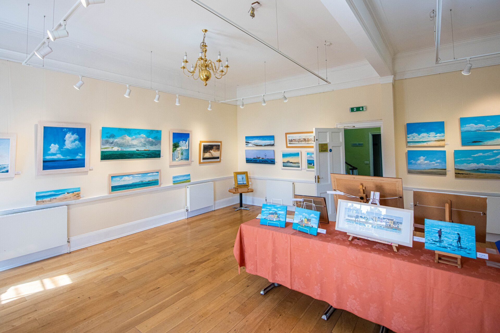 The Hatton Wood Room used for exhibitions at Kennaway House