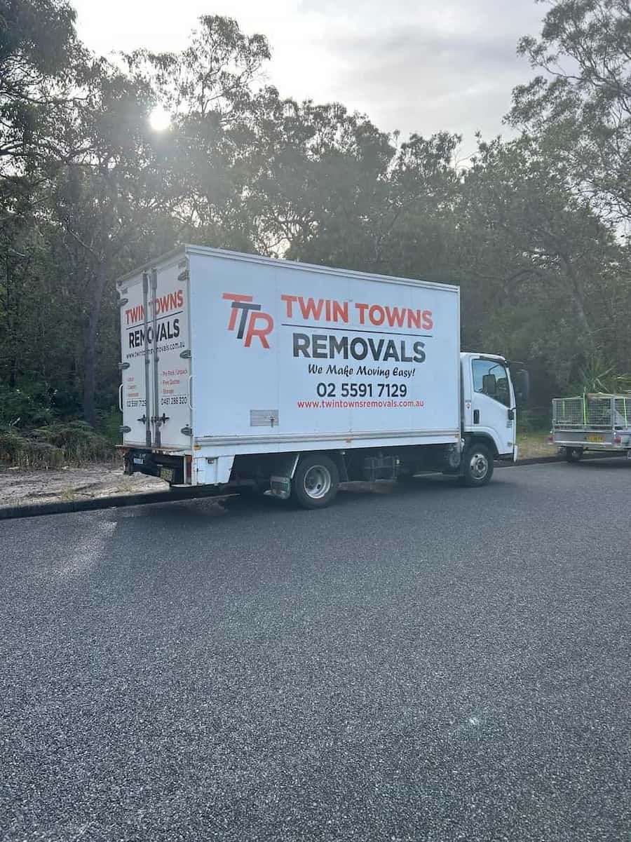 White Moving Truck Parked — Twin Towns Removals Mid North Coast In Tuncurry, NSW