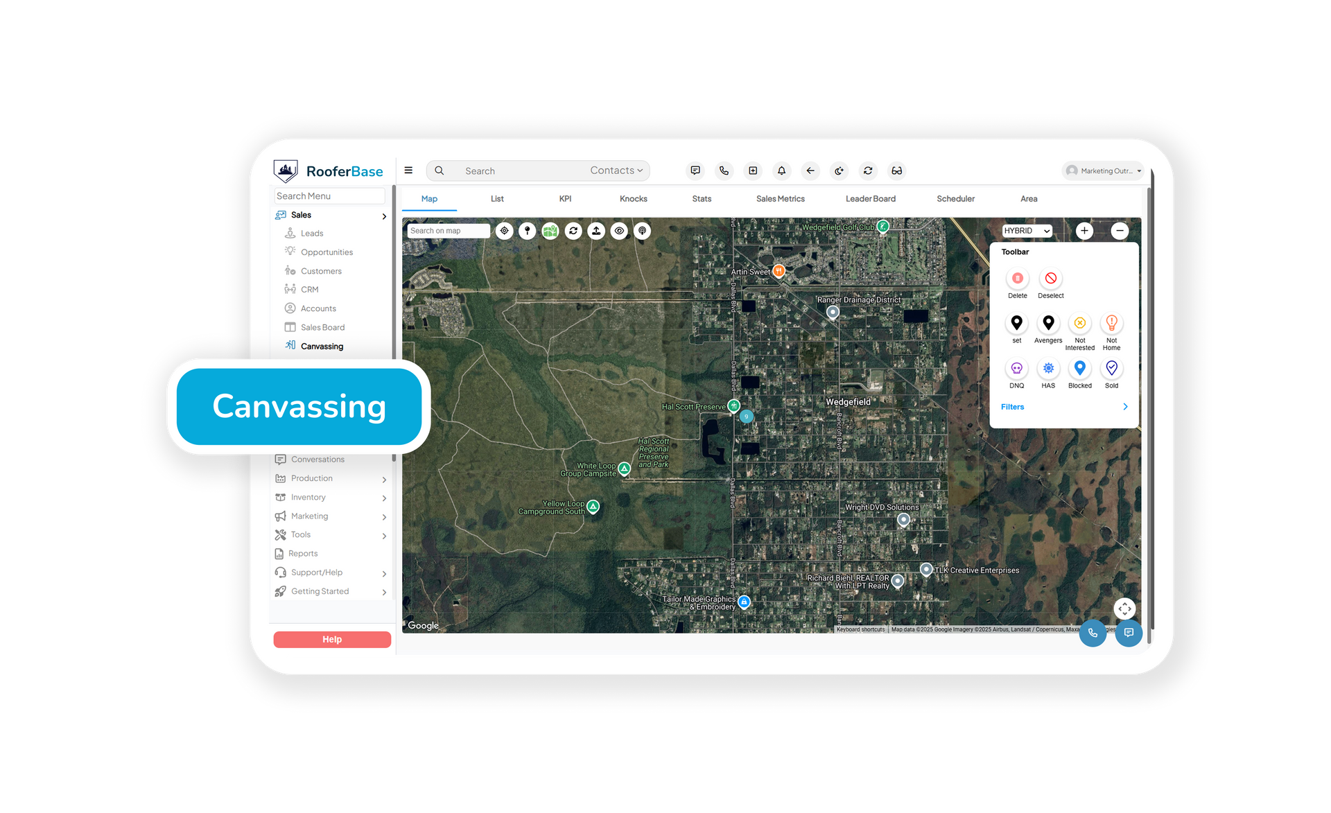 Roofing Canvassing Software