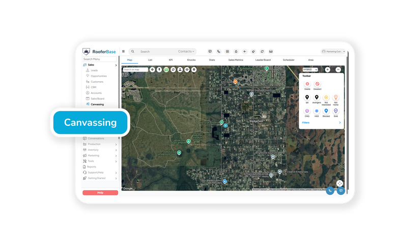 Roofing Canvassing Software