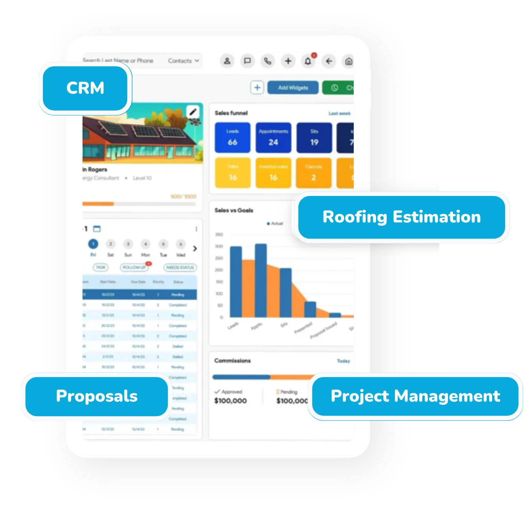All-in-one roofing software