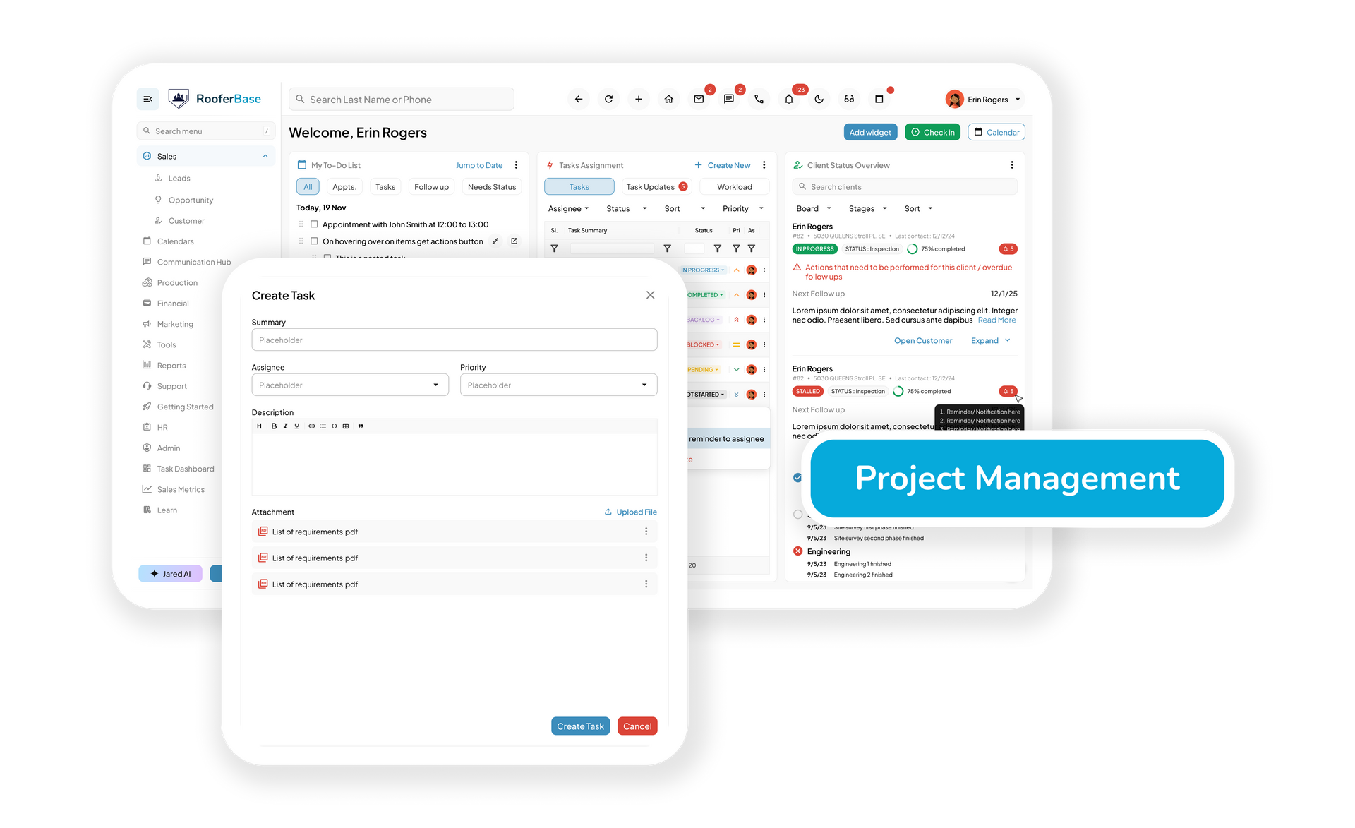 Roofing Project Management