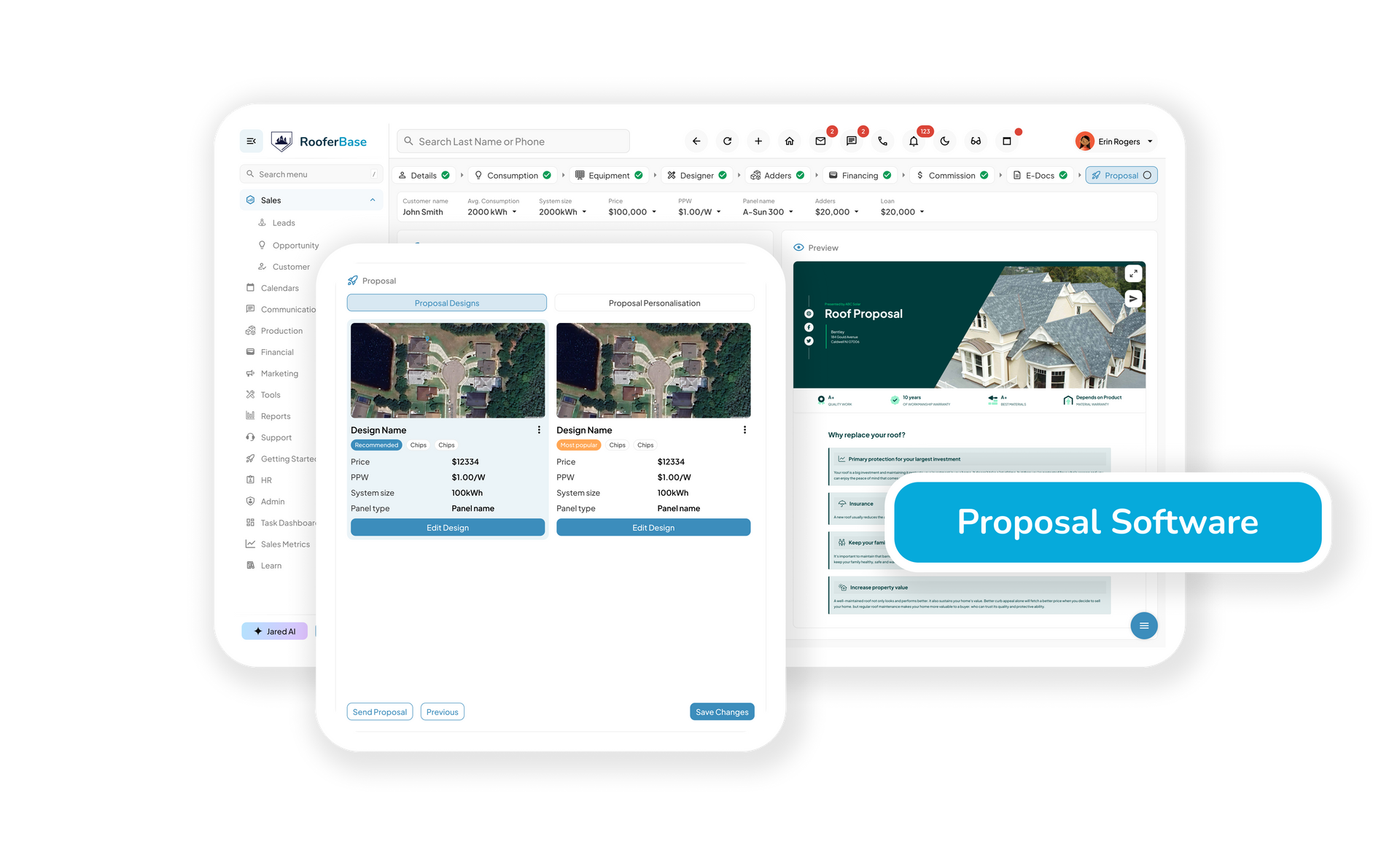 Roofing Proposal Software