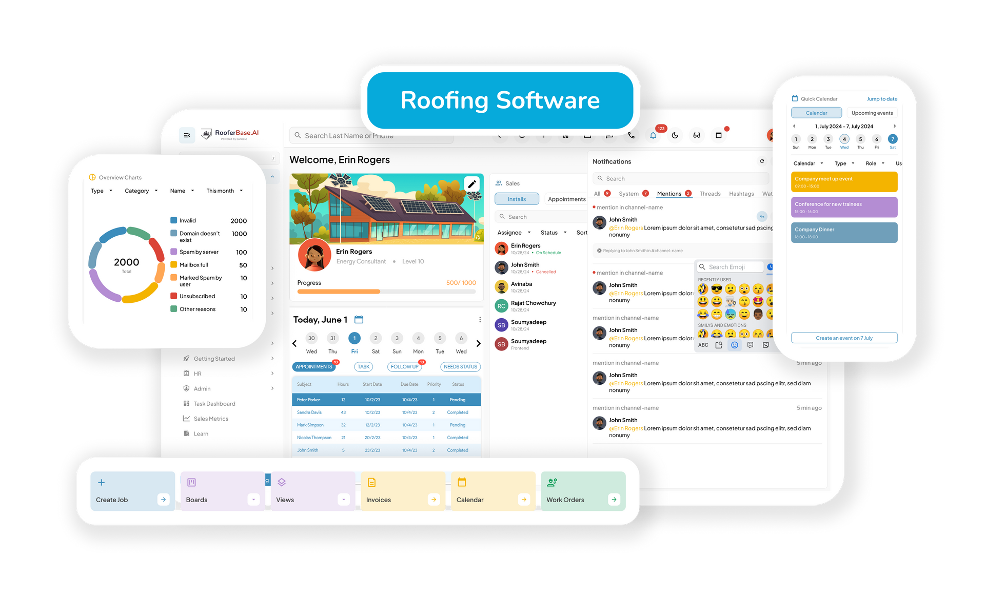 All-in-one roofing software
