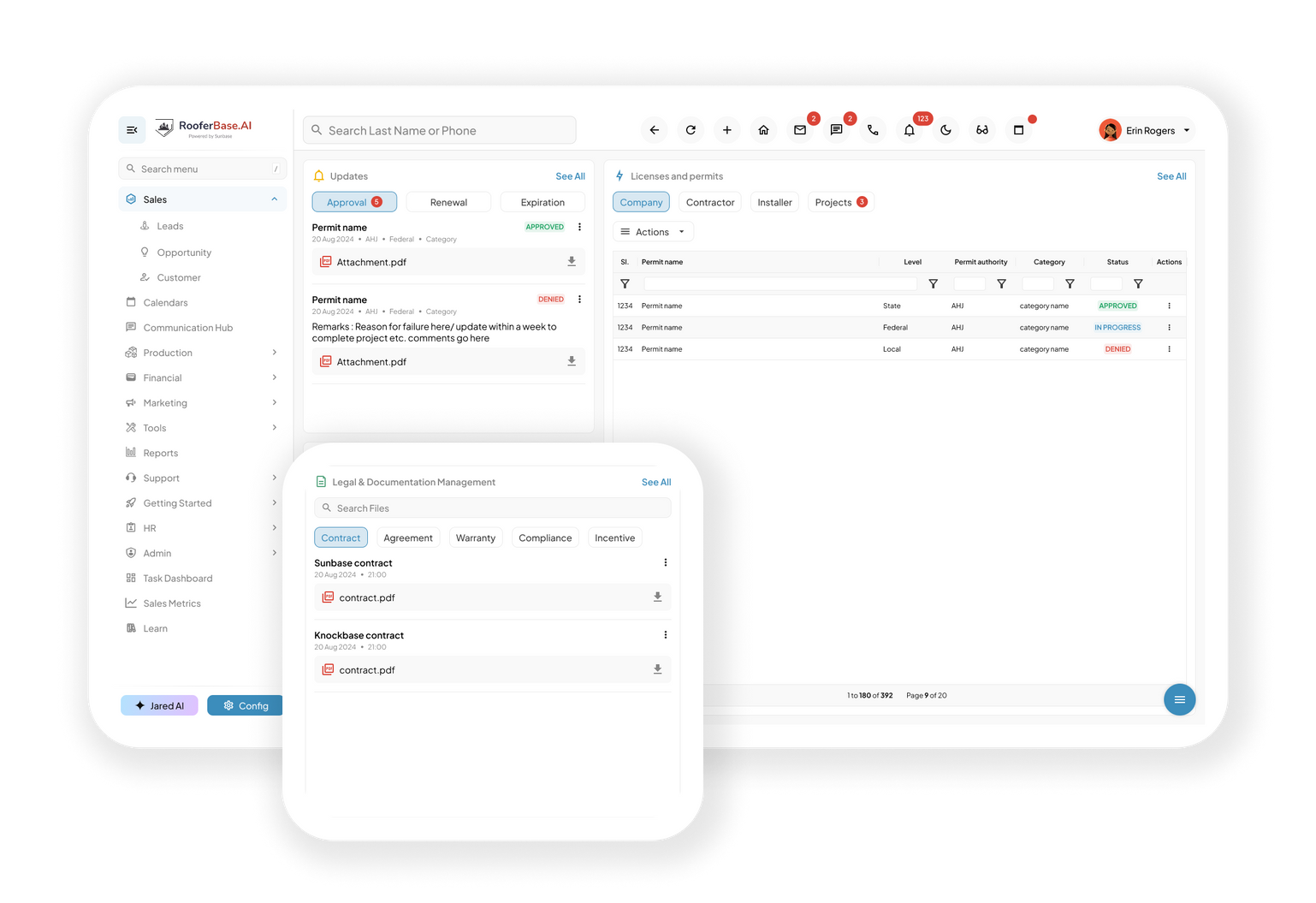 Sunbase Roofing CRM Software