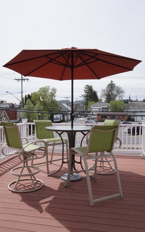 Relax out on the deck—Vacation Rental in Lake George, NY