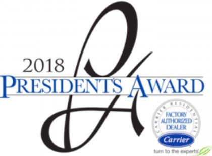 A logo for the 2018 presidents award