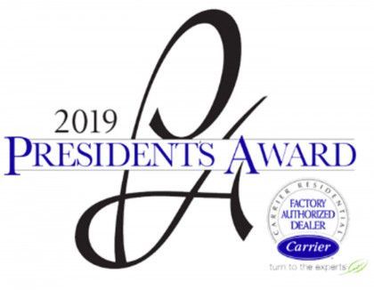 A logo for the 2019 presidents award