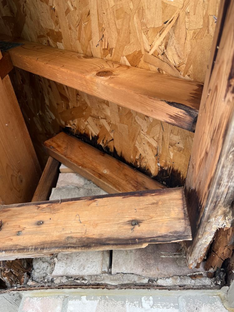 A close up of a wooden ceiling