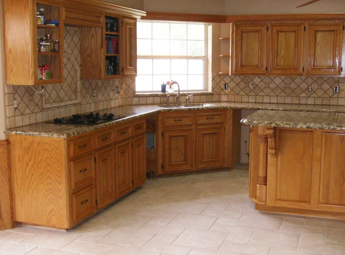 Cabinets — Built In Wood Cabinets On Kitchen in Stafford, TX