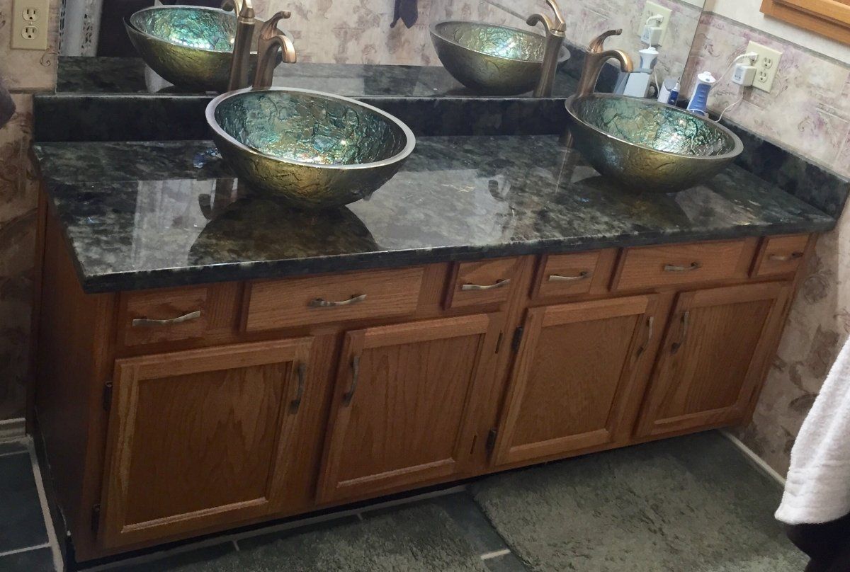 Lavatory — Glass Lavatory On Bathroom in Stafford, TX