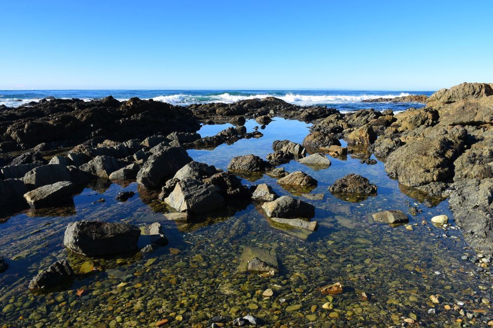 A Rocky Shoreline With a Body of Water Surrounded by Rocks — Smash Repairs In Hallidays Point, NSW
