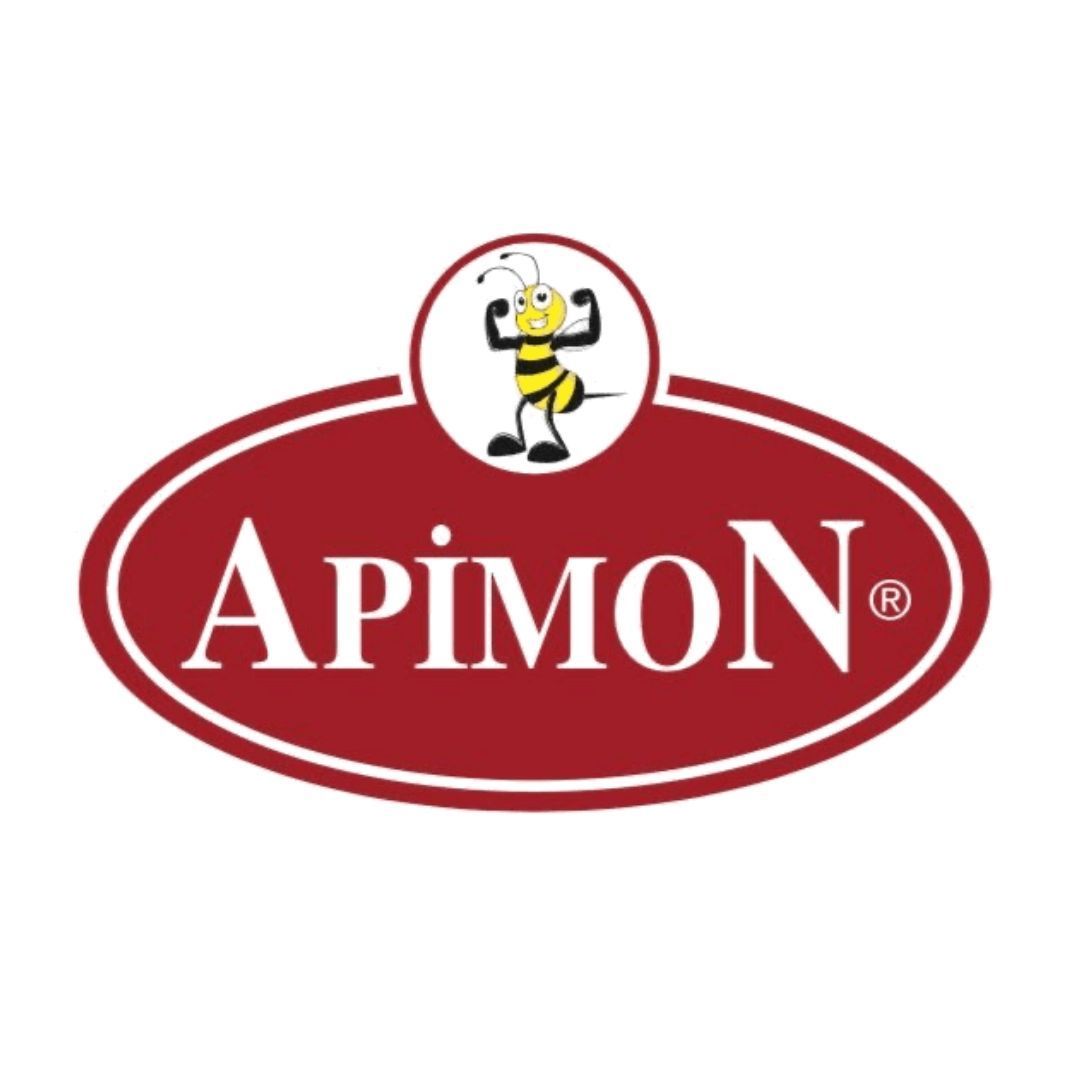An apimon logo with a bee on it
